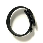 Boneyard Silicone Cock Strap – 3 Snap Ring – Black