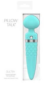 Pillow Talk Sultry Dual Ended Warming Massager Teal