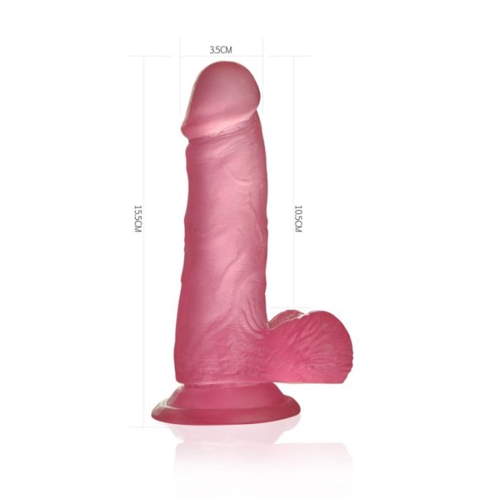 Jelly Studs 6in Crystal Dildo Small Pink