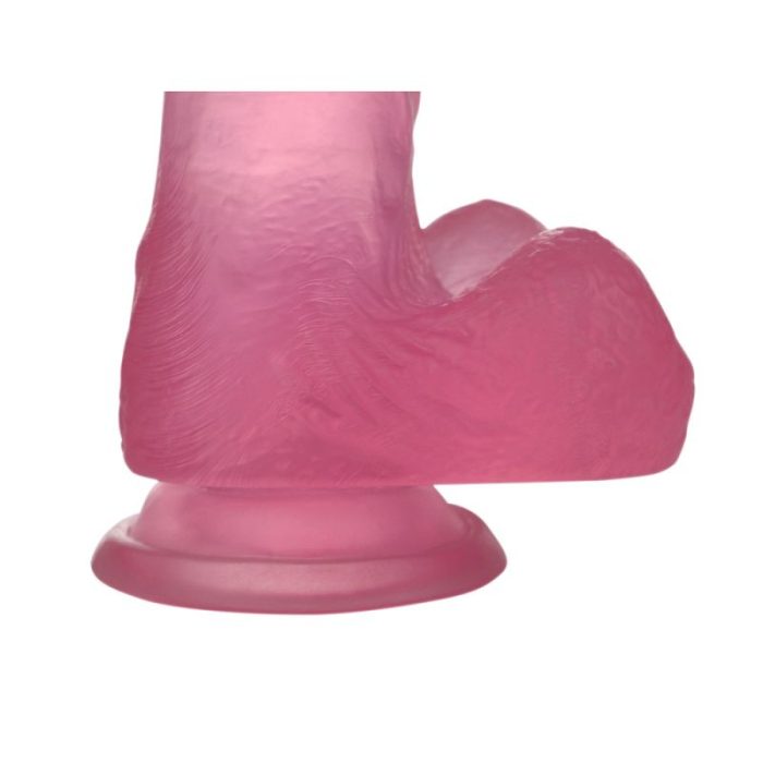 Jelly Studs 6in Crystal Dildo Small Pink