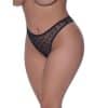 High Waist Micro Star Thong Black - Image 2