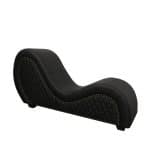 Kama Sutra Mebon Chaise Love Lounge Studded and Quilted Black