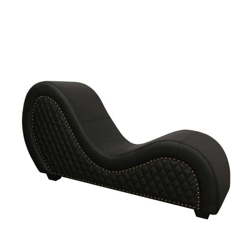 167585_1.jpg Kama Sutra Mebon Chaise Love Lounge Studded and Quilted Black - Image 1