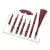 8 Pc Deluxe Bondage Play Kit Burgundy Gold - Image 2