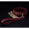 8 Pc Deluxe Bondage Play Kit Burgundy Gold - Image 9