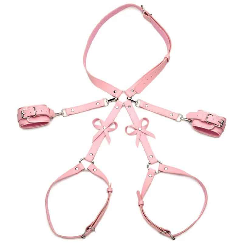167766_4.jpg Bondage Harness with Bows M/L - Image 4