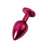 Red Metal Anal Plug w Black Crystal Medium - Image 2
