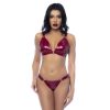 Wet Look Vinyl 2 Pc Set Gloss Wine