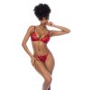 Red 3 Pc Set w/ Bralette, Garter Belt and Thong - Image 4
