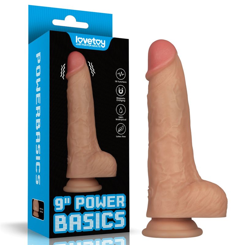 168004_1.jpg 9in Vibrating USB Power Basics Cock - Image 1